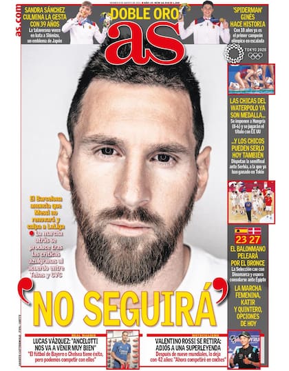 La portada del diario As
