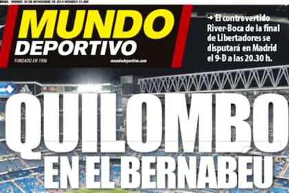 La portada del diario catalán Mundo Deportivo