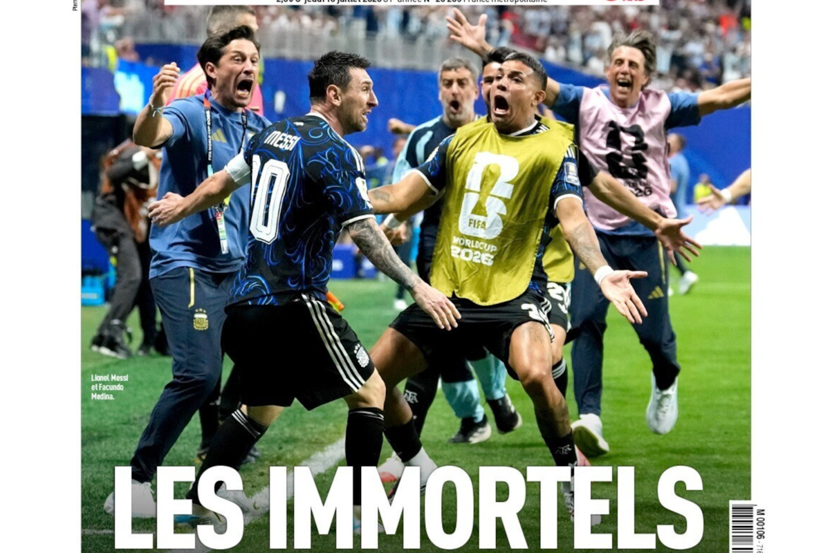 La portada del diario francés L'Equipe: "Los Inmortales"