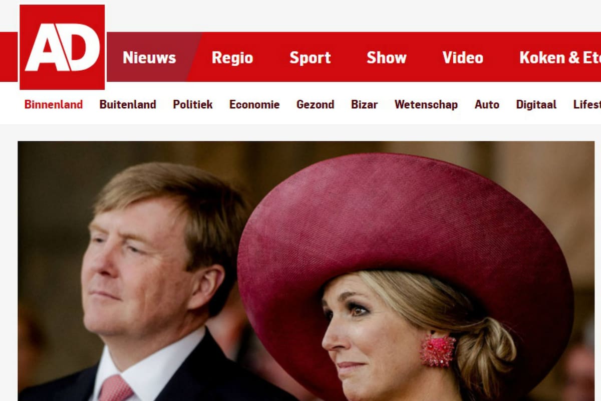 La portada del diario holandés AD