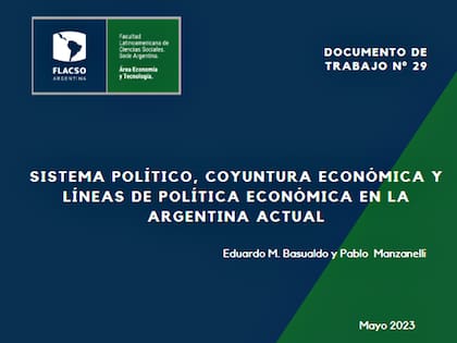 La portada del documento de Basualdo y Manzanelli