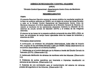 La portada del informe al que accedió LA NACION
