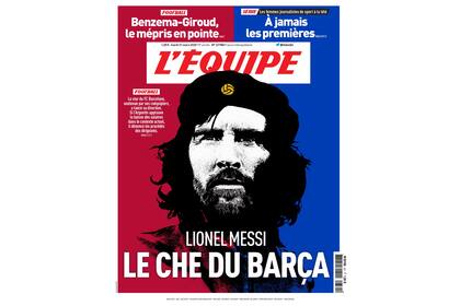 La portada del matutino deportivo francés, con la imagen de Messi
