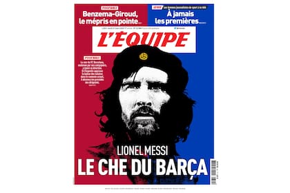 La portada del matutino deportivo francés, con la imagen de Messi
