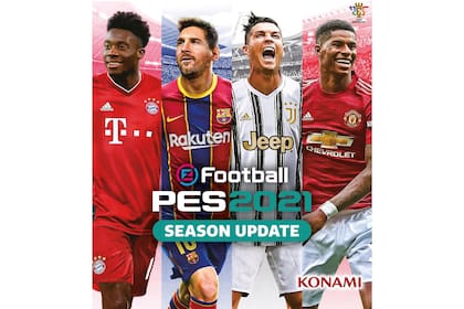 La portada del PES 2021 Season Update de Konami, con Messi y Cristiano en la portada