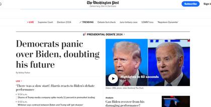 La portada del Washington Post.