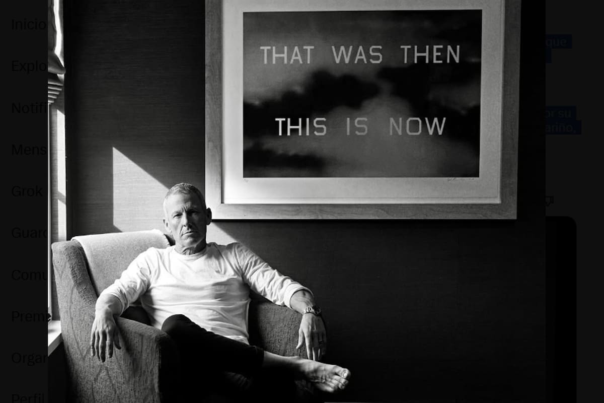 La postal que eligió Lance Armstrong para ilustrar el posteo donde anunció su triunfo sobre el alcoholismo (https://x.com/lancearmstrong)