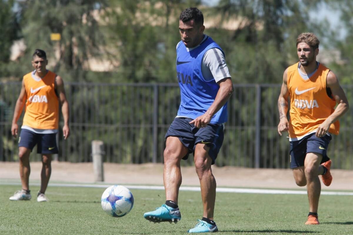 La postal que todos querían de Tevez entrenando en Boca