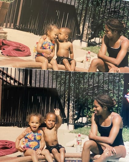 La postal vintage de Regina King junto a su hijo, Ian Alexander Jr