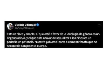 La postura de Victoria Villarruel sobre la ideología de género