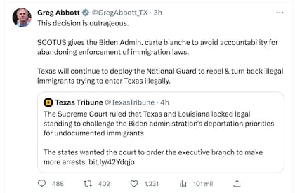 La postura del gobernador Greg Abbott sobre la resolución de la Corte Suprema de EE.UU.