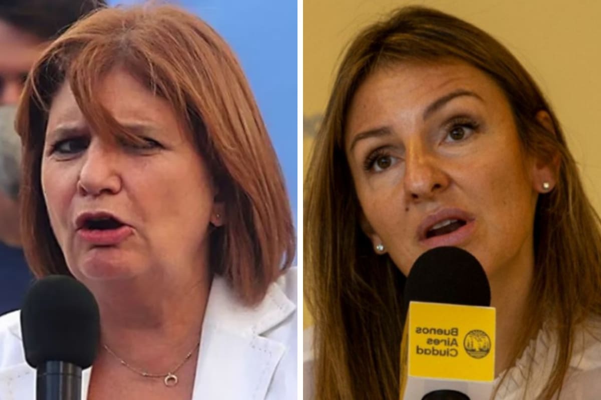 La precandidata a presidenta de JxC Patricia Bullrich junto a la ministra de educación porteña, Soledad Acuña