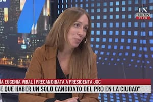 La precandidata a presidenta, María Eugenia Vidal, en LN+