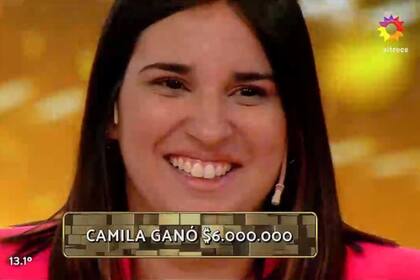 La pregunta con la que Camila volvió a ganar en Los 8 escalones y se llevó los 6 millones de pesos