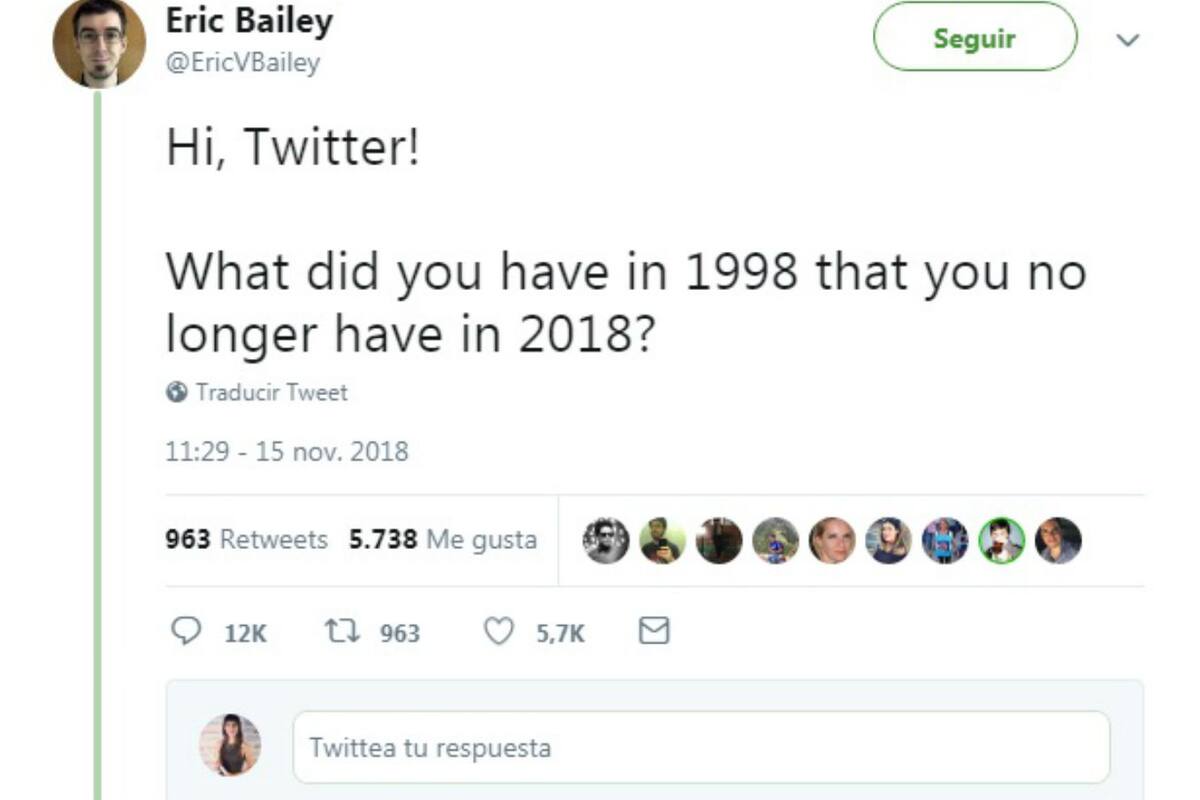 La pregunta de Eric Bailey con 12.000 respuestas