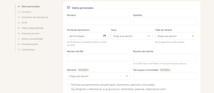 La preinscripción no implica una asignación automática a un área de servicio.