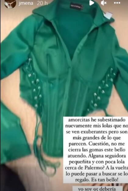 La prenda que regaló Jimena Barón entre sus seguidoras