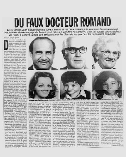 La prensa cubrió ampliamente el caso del "falso doctor Romand)