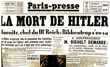 La prensa mundial reportó la muerte de Hitler e informó que su sucesor era Dönitz, "un pirata", según este diario