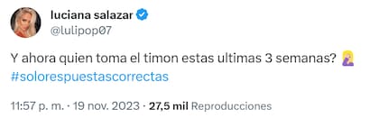 La preocupación de Luli Salazar