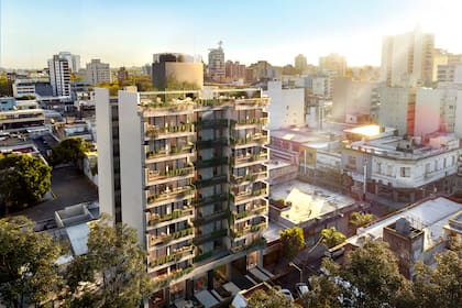 La presencia de jardineria y paisajismo en la totalidad del edificio, desde balcones hasta terrazas