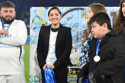 La presencia de los hijos de Maradona en el Partido por la Paz