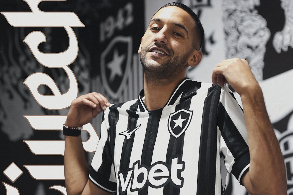 La presentación de Hakim Ziyech, de 33 años, flamante refuerzo de Botafogo