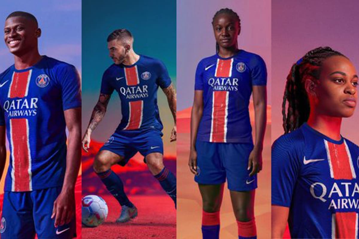La presentación de la nueva camiseta de PSG, sin Kylian Mbappé en las fotos