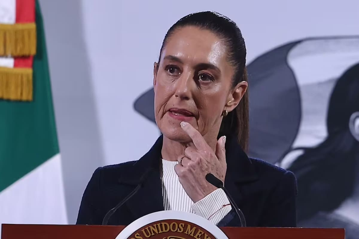 La presidenta Claudia Sheinbaum en Palacio Nacional, el lunes 23 de diciembre de 2024