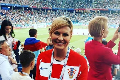 La presidenta, como una hincha más en sus redes sociales