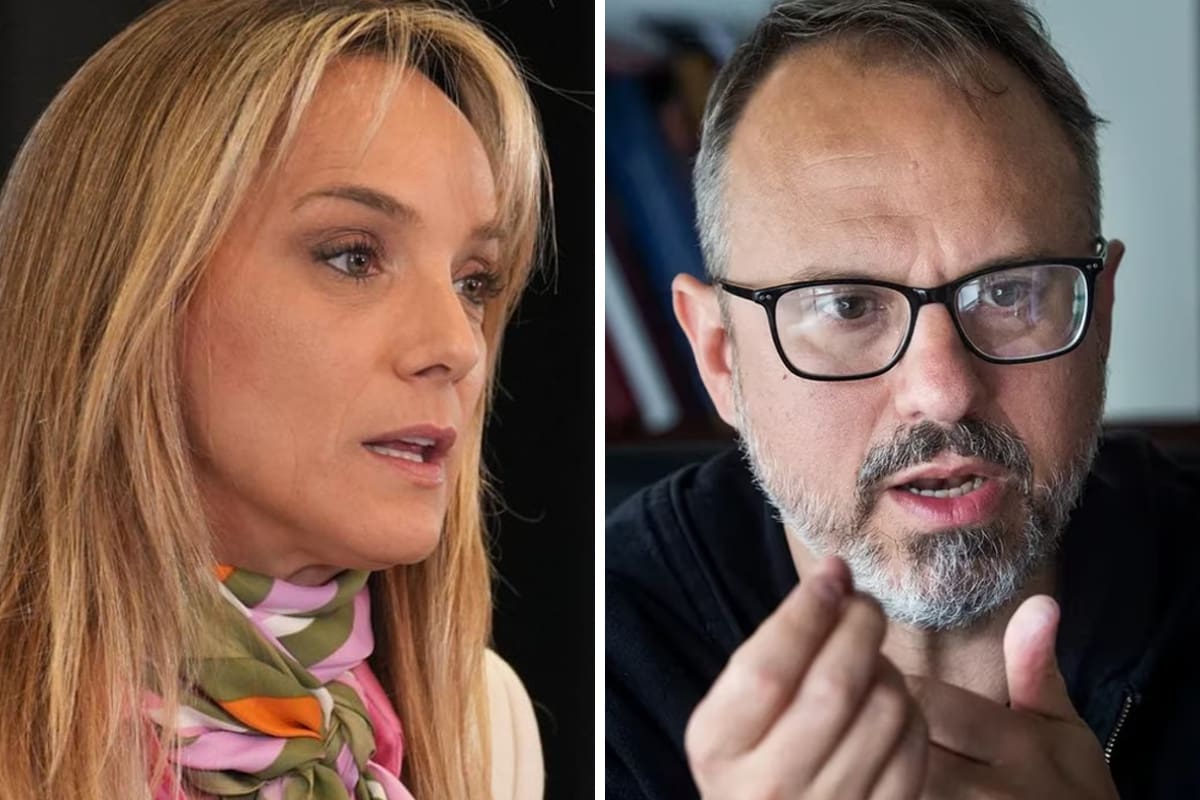 La presidenta de AySA, Malena Galmarini, junto al intendente de Tres de Febrero, Diego Valenzuela