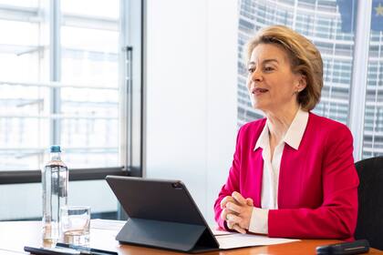 La presidenta de la Comisión Europea, Ursula von der Leyen,