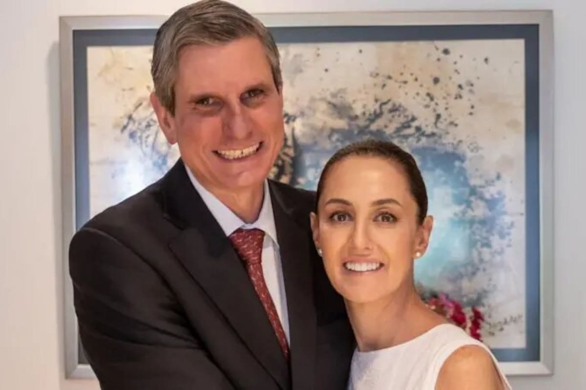 La presidenta electa de México, Claudia Sheinbaum, y su marido, Jesús María Tarriba. (X)