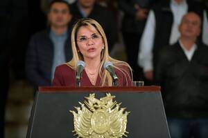 La presidenta Jeanine Añez
