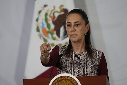 La presidenta mexicana Claudia Sheinbaum durante una conferencia de prensa en México (Archivo).