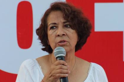 La presidenta municipal de San Mateo Piñas, Lilia Gema García Soto