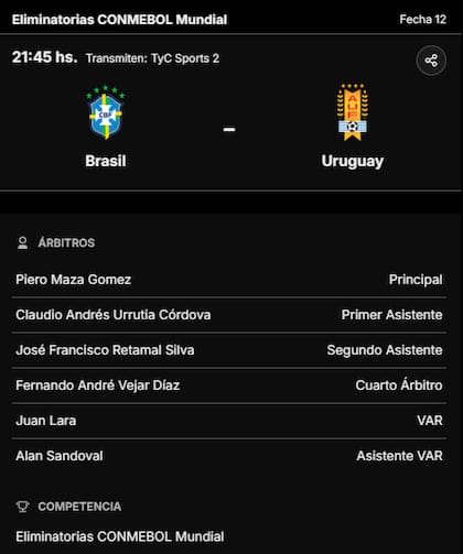La previa de Brasil vs. Uruguay, por las eliminatorias sudamericanas al Mundial 2026