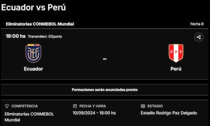 La previa de Ecuador vs. Perú, por las eliminatorias sudamericanas, en canchallena.com