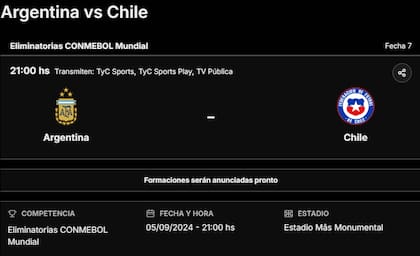 La previa de la Argentina vs. Chile, por las eliminatorias sudamericanas al Mundial 2026