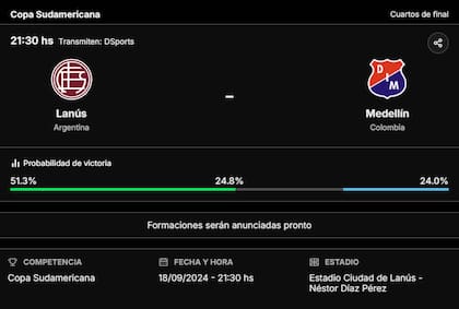 La previa de Lanús vs. Independiente Medellín, por la Copa Sudamericana 2024