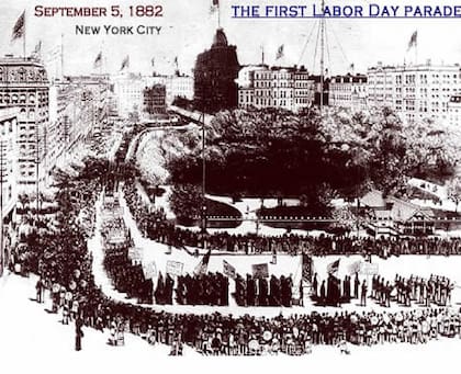 La primera celebración de Labor Day ocurrió el martes 5 de septiembre de 1882 en Nueva York