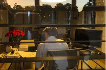 La primera dama compartió la imagen del Presidente de la Nación en sus redes sociales