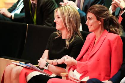 La Primera Dama Juliana Awada junto a la reina Máxima de Holanda durante el evento desarrollado en el CCK