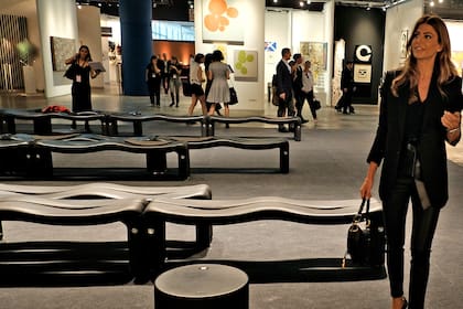 Aficionada al arte, Awada recorrió varias galerías