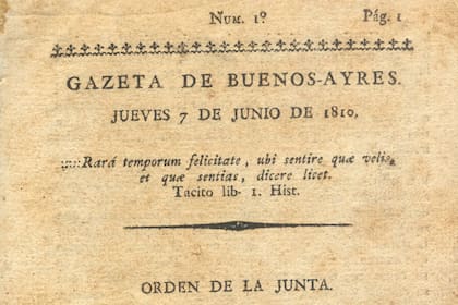 La primera edición de La Gazeta de Buenos Ayres