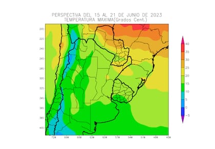 La primera etapa de la perspectiva comenzará con tiempo frío, provocado por el ingreso de una masa
de aire polar en los días precedentes