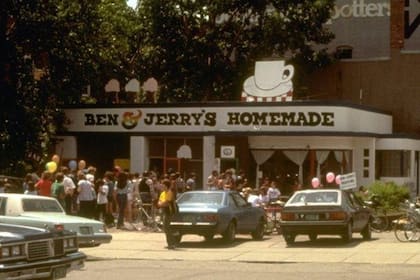La primera heladería, fundada en 1978 en Vermont