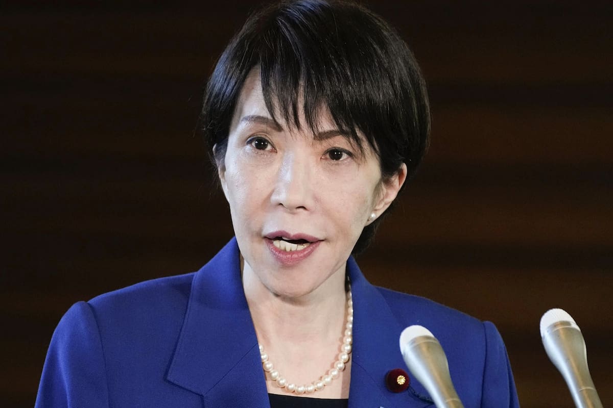La primera ministra de Japón, Sanae Takaichi