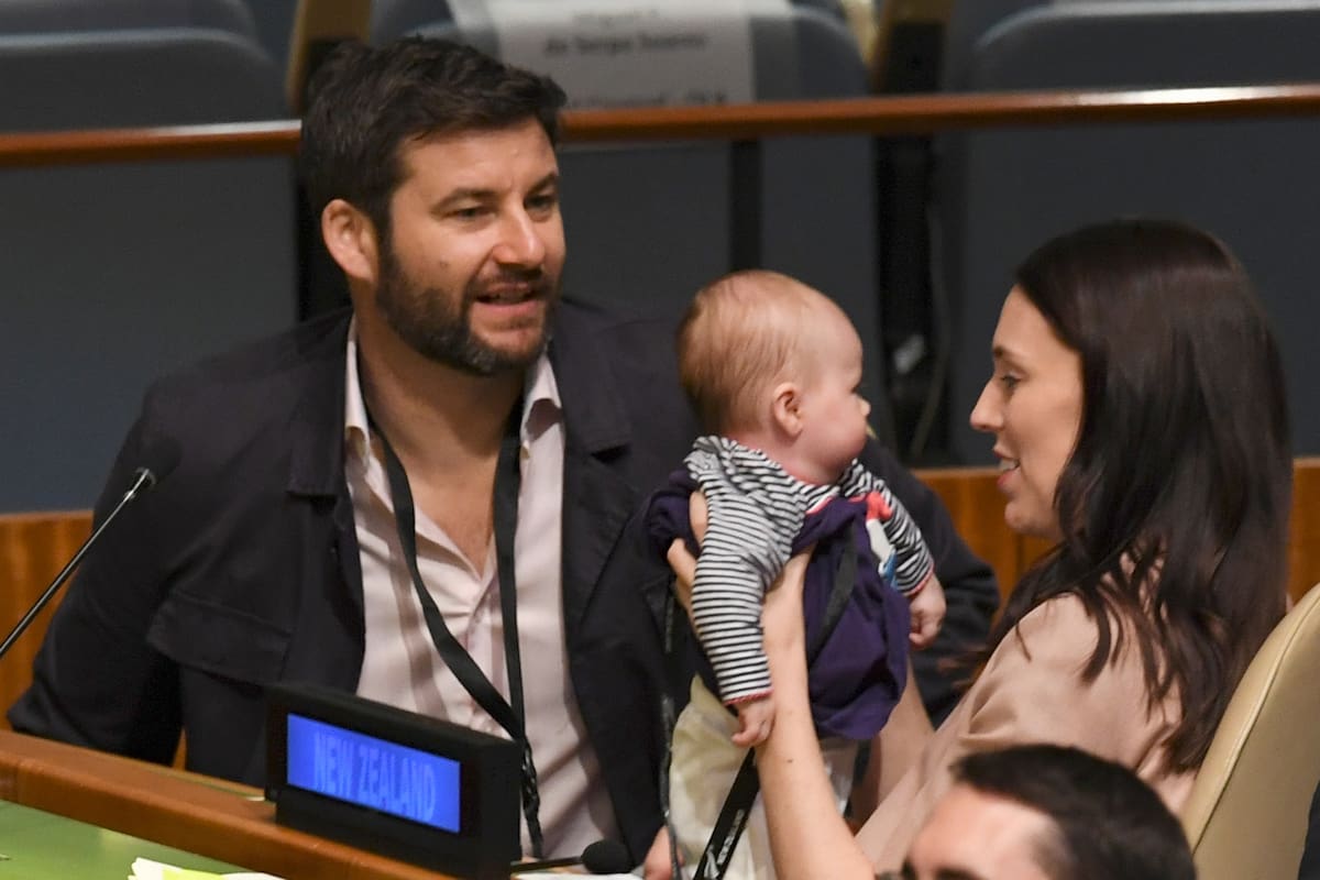 La primera ministra de Nueva Zelanda, Jacinda Ardern, fue con su bebé a la ONU