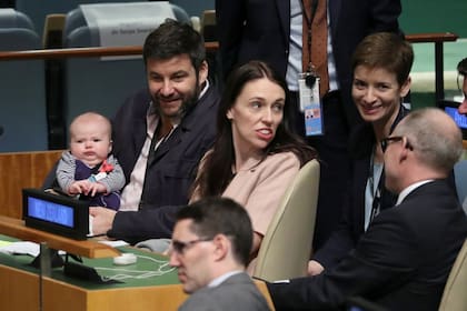La primera ministra de Nueva Zelanda, Jacinda Ardern, fue con su bebé a la ONU